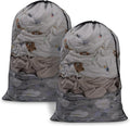 2 Pack Mesh Laundry Bags, 23 x 34 Inches Heavy Duty Mesh Laundry Bag, Large Laundry Drawstring Bag for College, Dorm, Travel, Family and Apartment Dwellers (black)