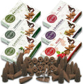 Floral - Backflow Incense Cones for Waterfall - Scented Inscents-Cones - Lavender, Jasmine, Rose, Patchouli, Lily, Gardenia - Insiensos Aromaticos - 6x10=60 Large Variety Pack