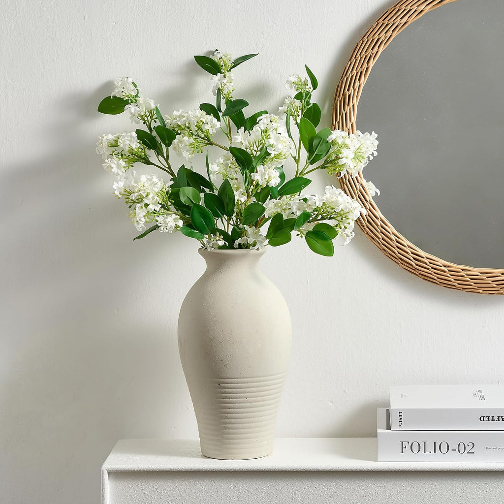 Ceramic Flower Vase Home Decor,11inches Large Farmhouse Table Vases