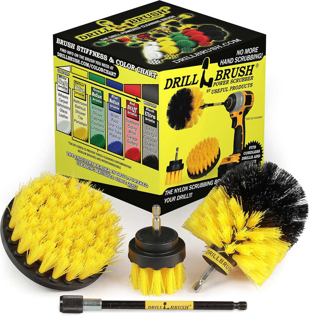 Bathroom Scrubber Brushes - Drill Scrub Brush Attachment - Bathroom Mirror