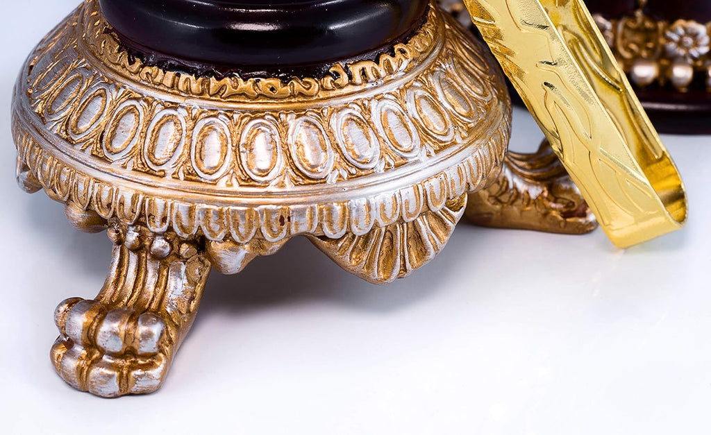 AM Luxury Globe Incense Burner - Bakhoor Cone Holders | Frankincense Charcoal Burner | Mabkhara | for Office & Spiritual Décor (Brown)