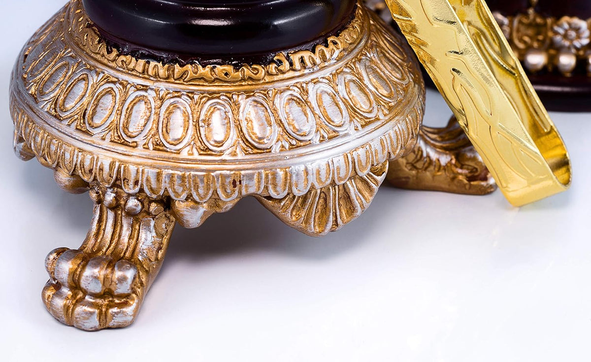 AM Luxury Globe Incense Burner - Bakhoor Cone Holders | Frankincense Charcoal Burner | Mabkhara | for Office & Spiritual Décor (Brown)