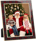 eletecpro Christmas Enamel Picture Frame Glass Cover Red Plaid 8x10