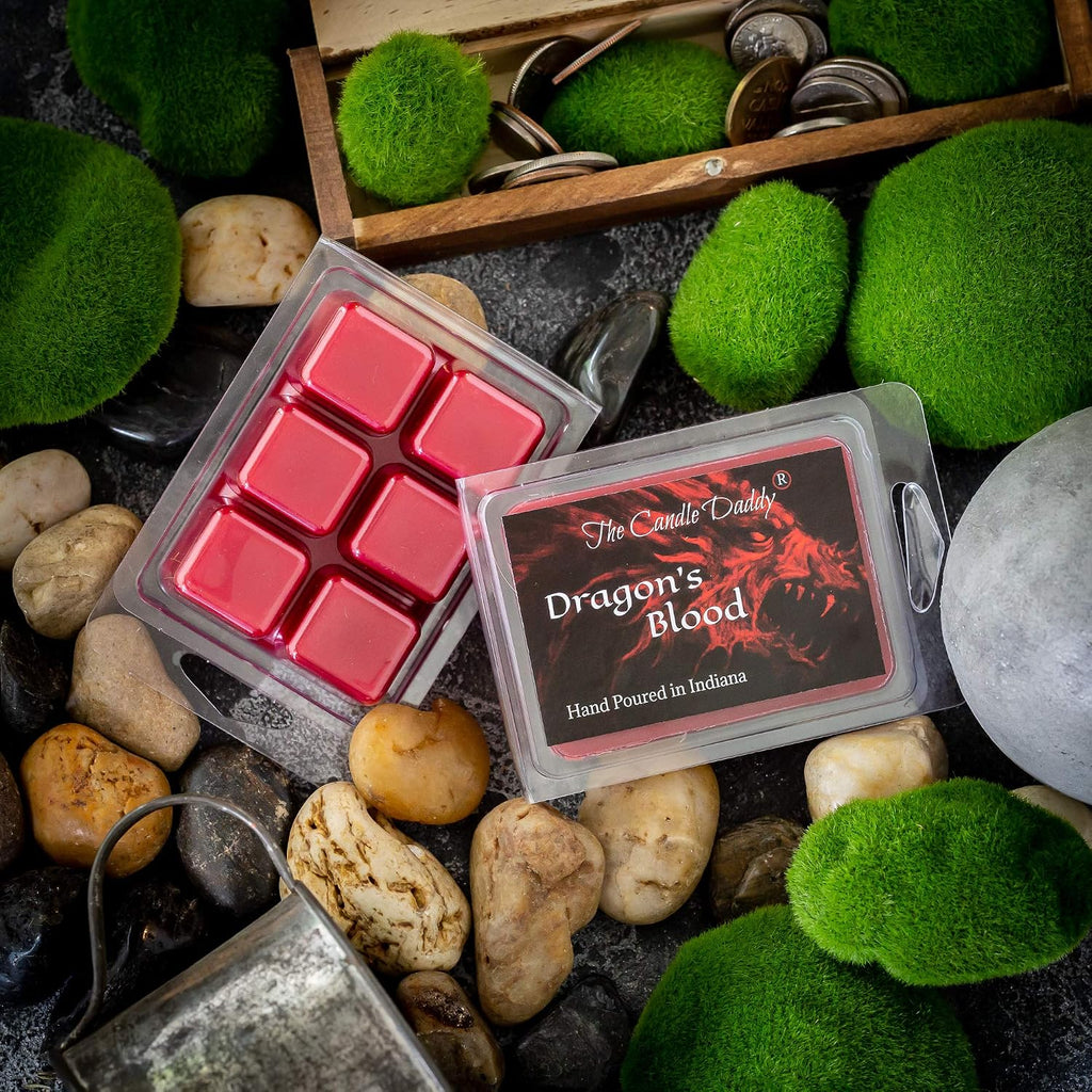 The Candle Daddy Dragon's Blood - Mysterious, Sweet, Earthy Scent - Maximum Scented Wax Cubes/Melts- 5 Packs -10 Ounces Total- 30 Cubes