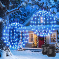 iBaycon 2 Pack Christmas Sphere Lights 11.8 in Battery Operated, Blue