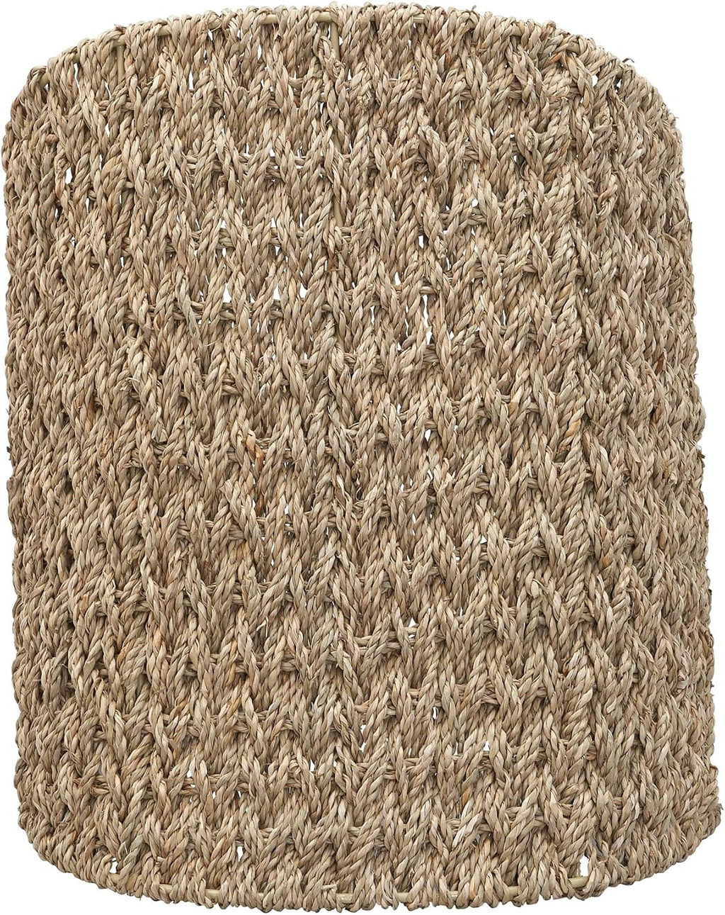 Household Essentials Handwoven Seagrass and Iron Magazine Rack, Natural Finish