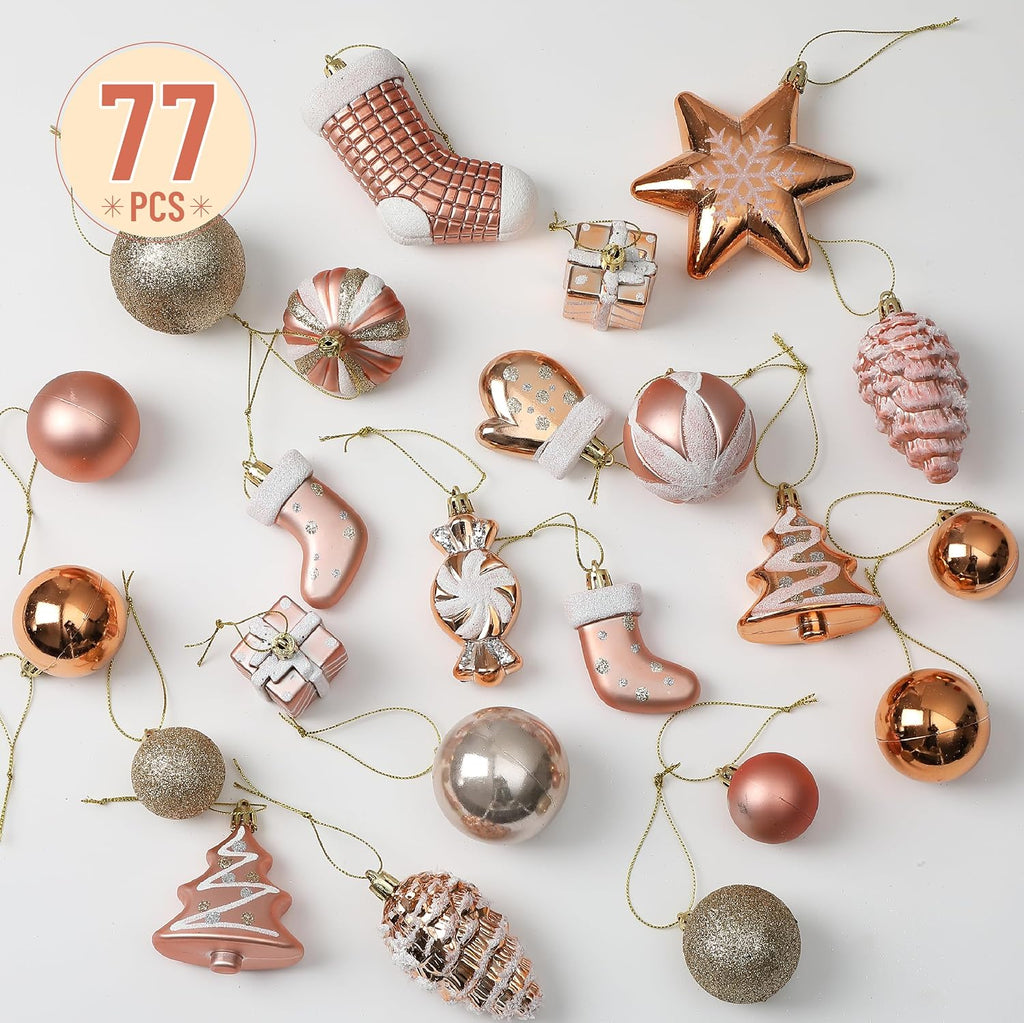 Mr. Pen- Assorted Christmas Tree Ornaments Set, 77 pcs