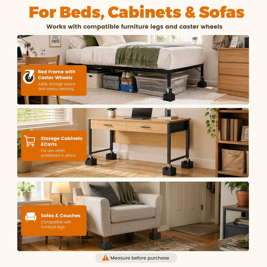 BTSD-home 2 Inch Heavy Duty Bed Risers