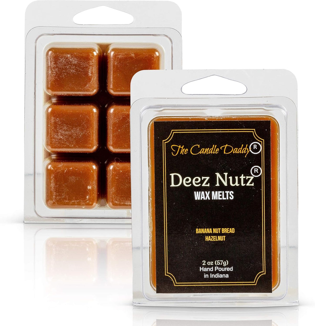 The Candle Daddy Deez Nutz- Funny Banana Nut Bread Scented Melts- Maximum Scent Wax Cubes/Melts- 1 Pack -2 Ounces- 6 Cubes