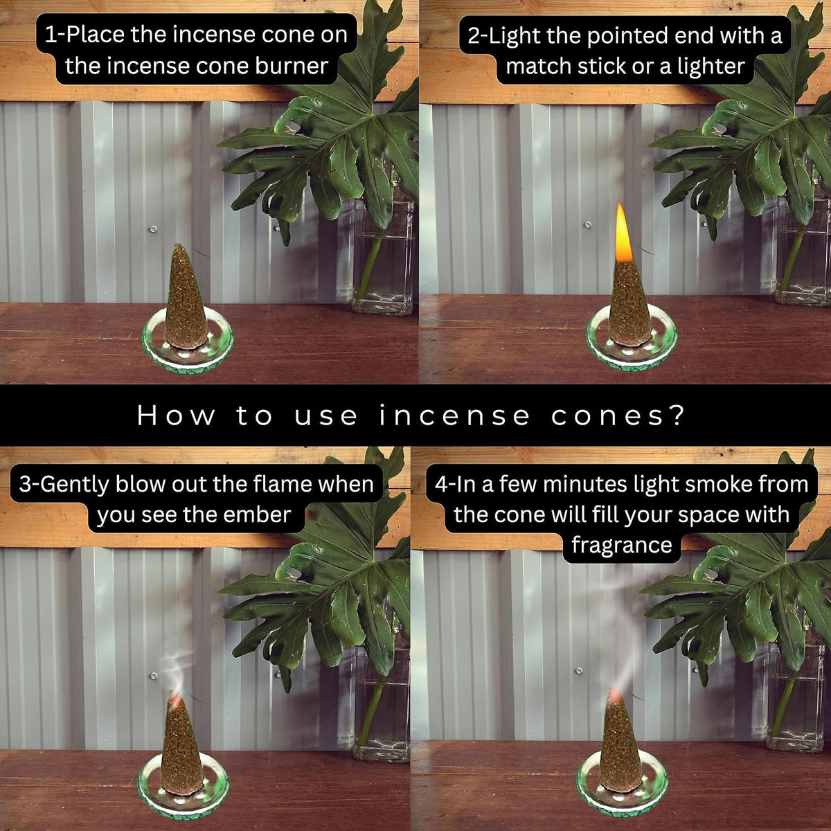 Frankincense Myrrh - Scented Incense Cones - Total 60 Cone Incense - Six Packs of 10 Insence Cones - Incense Cones Scented - Cone Incense Scents - Insense - Inscent