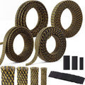 Tatuo 151 ft Braided Cable Sleeve Expandable Wire Sheathing(Gold, Black)