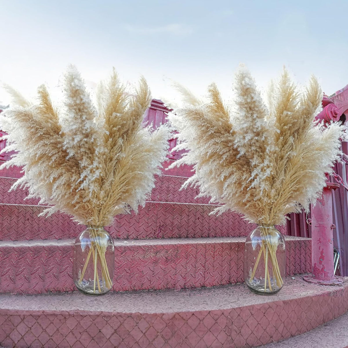 40pcs 40'' Pampas Grass Tall Decor - Pompas Floral, Tall Pampas Grass for Floor Vases, Living Room Floor, Floor Plants, Plumas para, and Grass Wall Decor