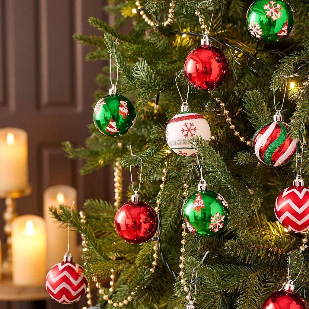 Valery Madelyn 30ct Christmas Ornaments Tree Decorations Set 2.36 Inch
