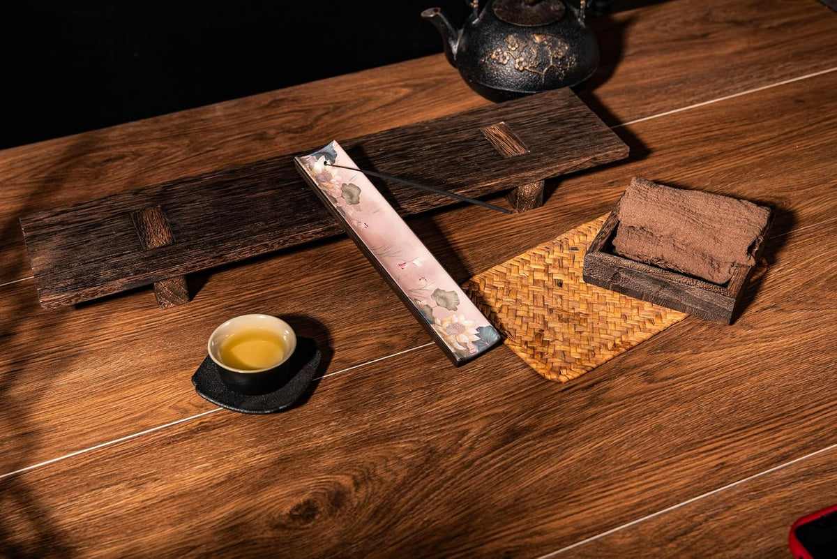 Incense Holder for Sticks, Ceramic Incense Burner with Ash Catcher, Aesthetic Decor for Home, Room & Office, Unique Gifts for Housewarming Yoga, Meditation & Spa (Goldfish)