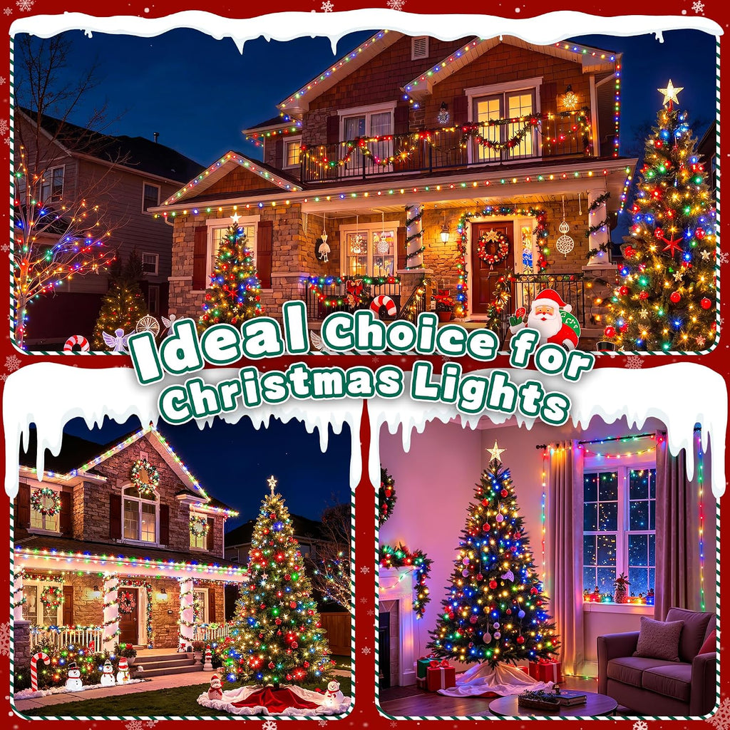 Outdoor Christmas Lights 500 LED 164FT, 13 Modes Multicolor