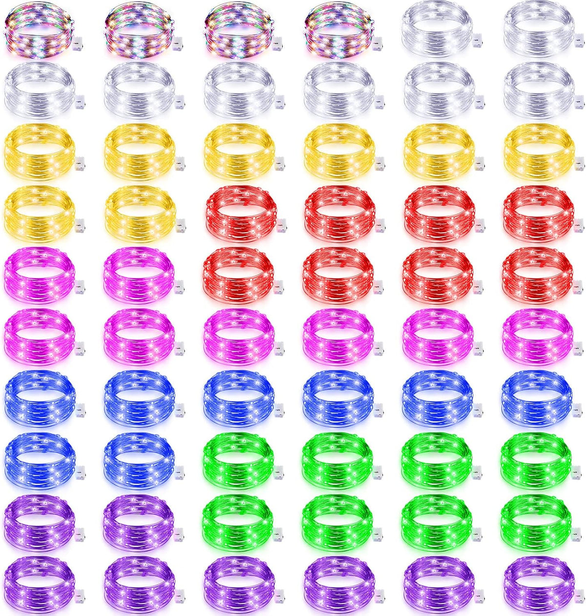 Tuanse 150 Pack LED Fairy Lights Battery Operated 3 Modes, Multi Color