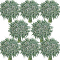 Serwalin 360 Pcs 7 Kinds Mixed Artificial Eucalyptus Greenery Stems Bulk
