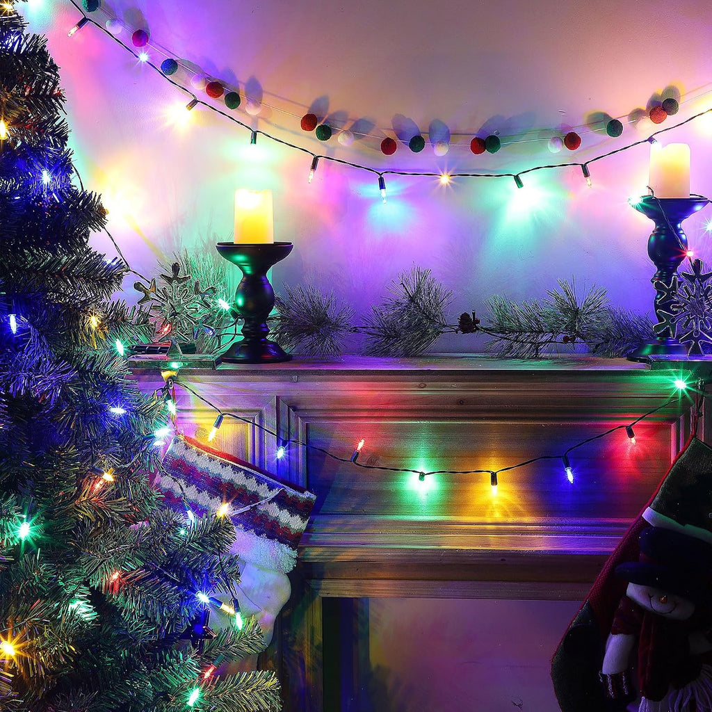 Joliyoou 16Ft 50LEDs Christmas Mini String Lights, 4 Packs