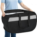 100L Collapsible Laundry Baskets, Foldable Dual Handle Laundry Hamper Black