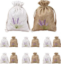 Natural Cotton Linen Scented Sachets (14 Pack) - Reusable Drawstring Pouches for Aromatherapy, Drawer Freshener, Closet Organizer & Stress Relief