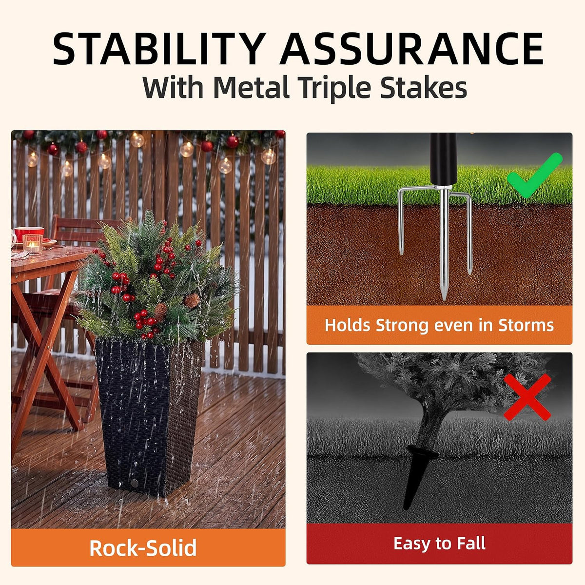 Artificial Christmas Cypress Topiary Shrubs, Faux Greenery Ball Bush for Christmas Indoor and Outdoor Decor,24.8" Fake Tree with Ground Spike,UV Resistant Plants for Front Porch, Patio Decor,Set of 2