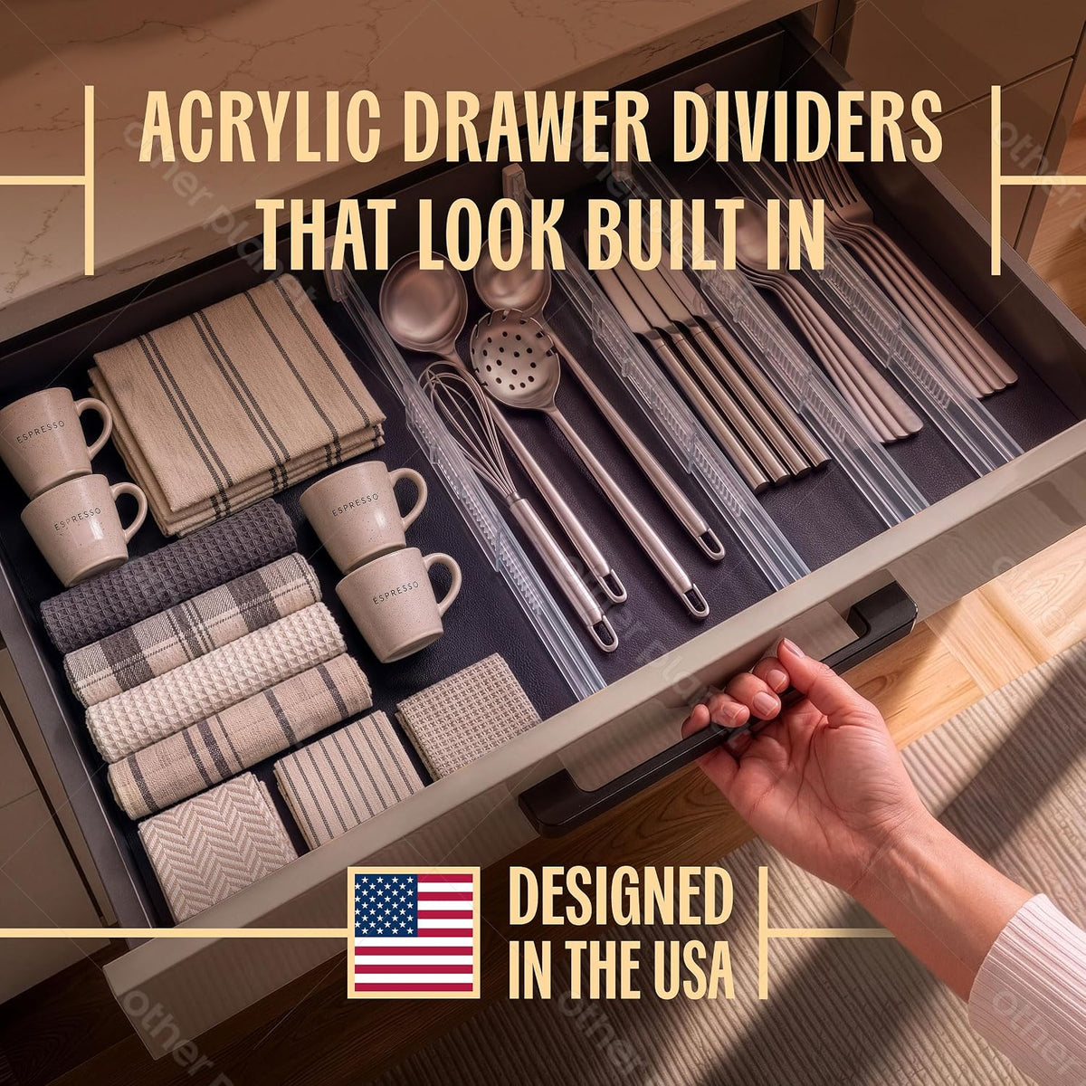 Drawer divider for clothes - 4 Plastic