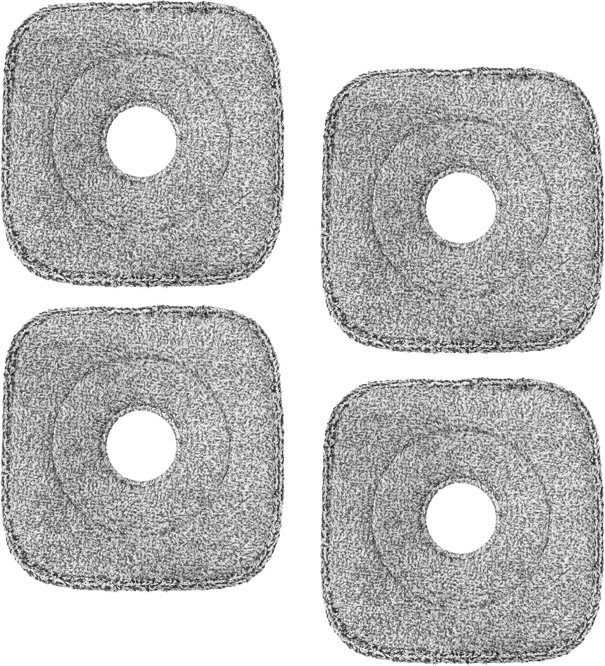 4 Pack Square Reusable Microfiber Mop Pads for True & Tidy Spin Mop