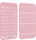 Double-Sided Hanging Jewelry Organizer for Necklaces Earrings, 2-Pack, Pink