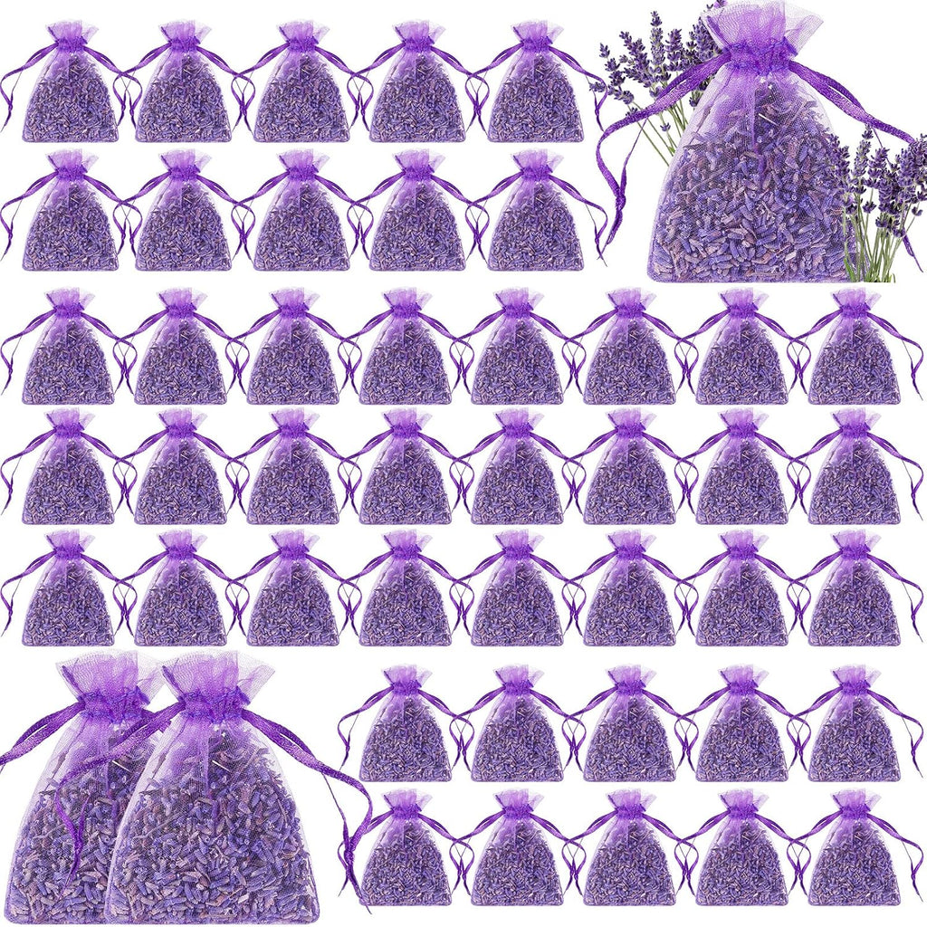 Reginary 120 Pack Lavender Sachets Bulk for Drawers Closets Wedding Favor
