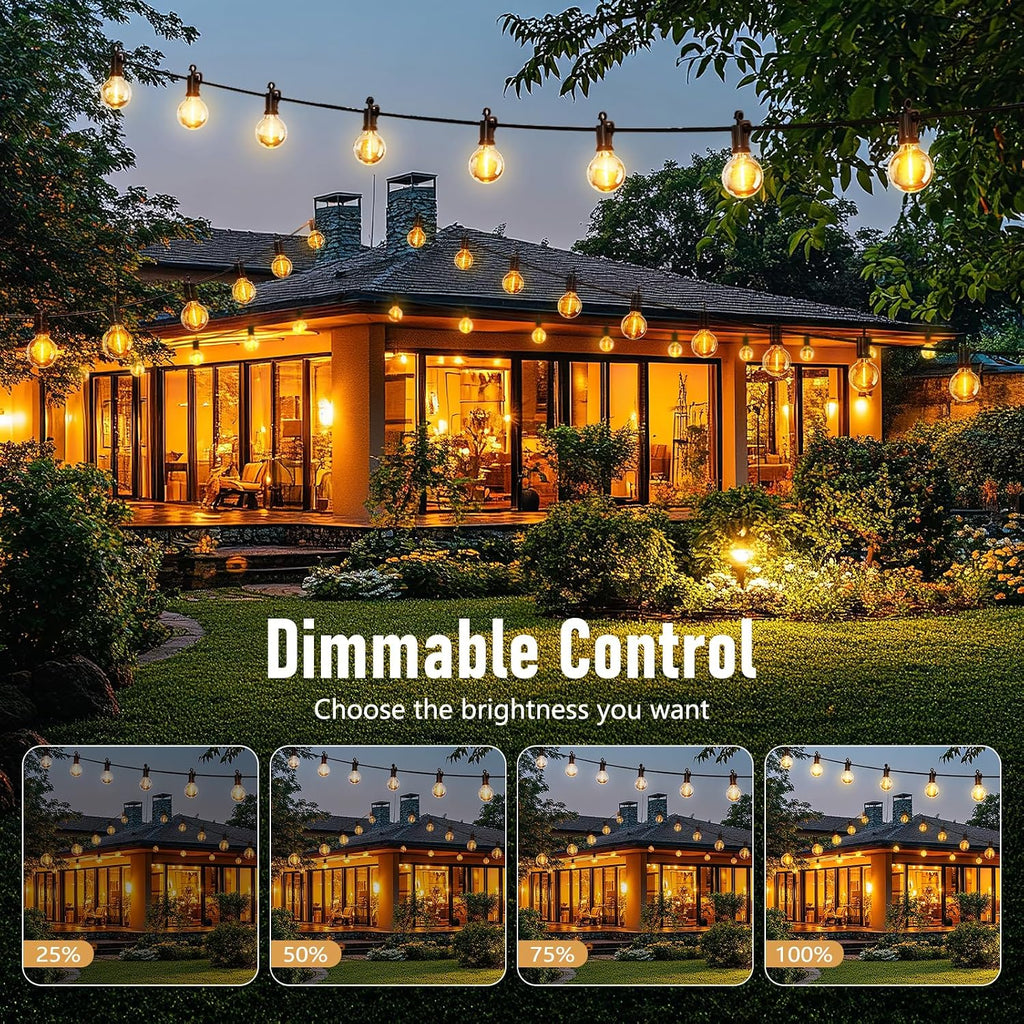 Brightown Outdoor String Lights, 35FT with 30 Bulbs, Waterproof Connectable