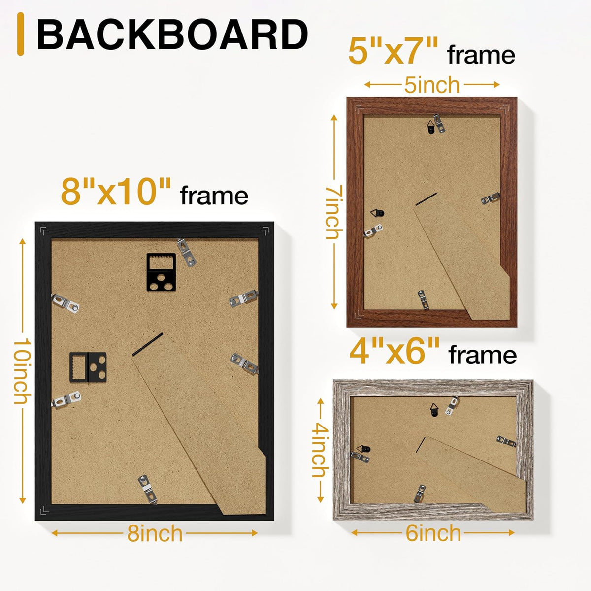 Vittanly 20 Pack Gallery Wall Frame Set, Black, Walnut Brown, Dark Grey