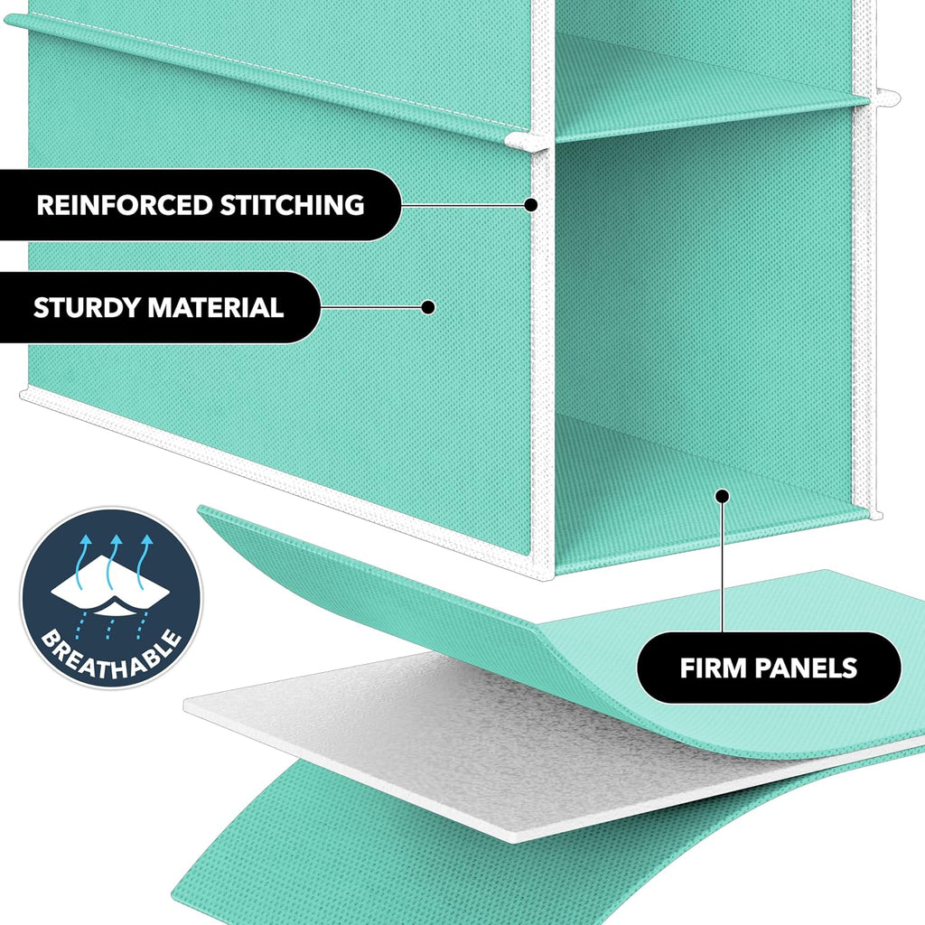Simple Houseware 10 Shelves Closet Hanging Shoe Organizer, Turquoise