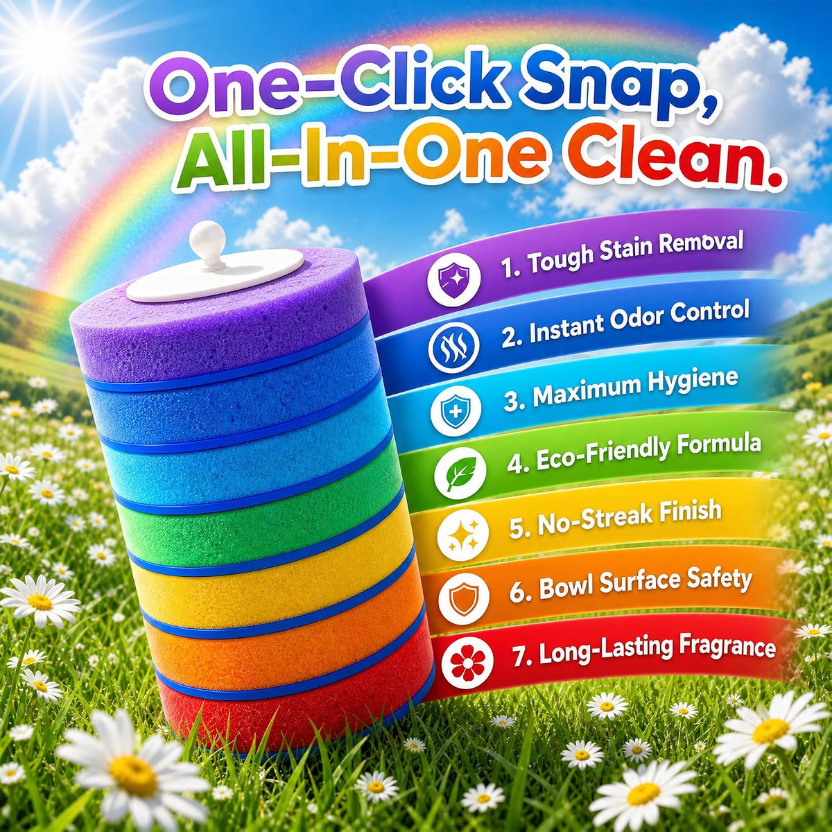 Ctime 42 Pack Disposable Toilet Bowl Cleaner Refills, Flushable Wand Heads
