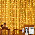 195 LED Curtain Tapestry Lights, 6.5 x 5 ft Backdrop String Lights, 1 Pack