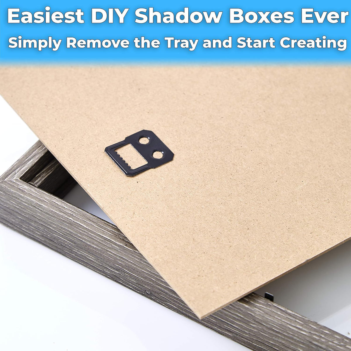 Super-Sturdy, Real Wood 8x10 Shadow Box Frame 1pk. Genuine Hardwood Display with Real Glass. Best Shadowbox to Showcase Photos, Tickets, Wedding Bouquets, CDs, Medals, Awards, Seashells and Insects.