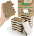 12 Pack Natural Cellulose Non-Scratch Kitchen Scrub Sponges for Dish