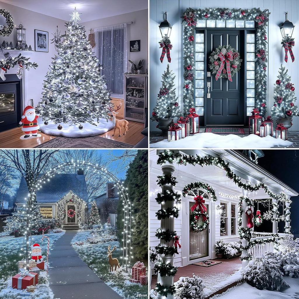 Christmas Cluster Lights Plug-in 52FT 800LEDs String Lights Indoor Outdoor