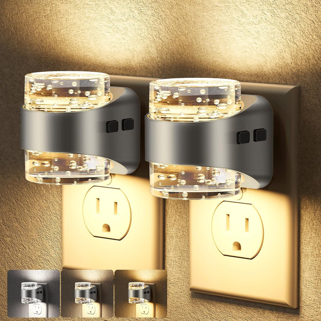 Briignite Night Light Dimmable Night Lights Plug Into Wall Bubble Design