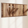 Wall Coat Rack for Entryway: Folding Wood Rustic 8 Hooks