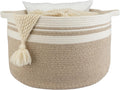 XUANGUO Extra Large Cotton Rope Round Storage Basket 22" x 14"