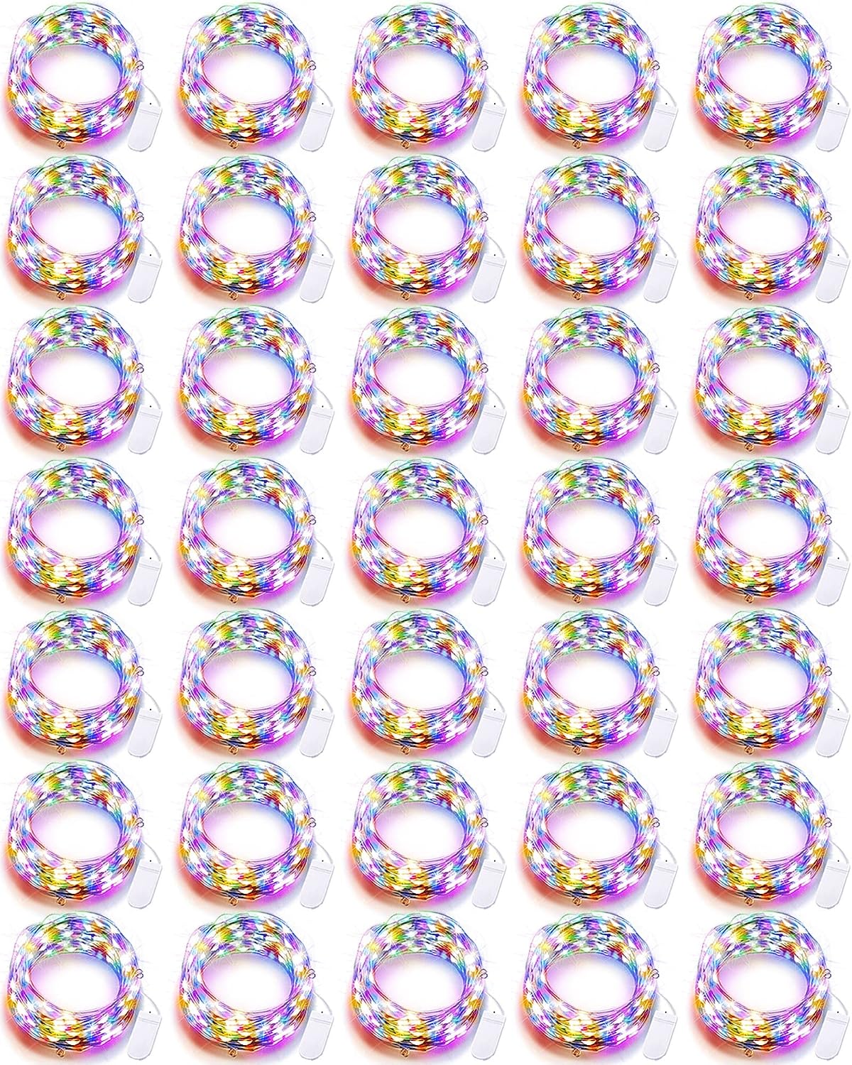 Riakrum 50 Pack Fairy Lights 10 ft 30 LED Multicolor Battery Operated Light