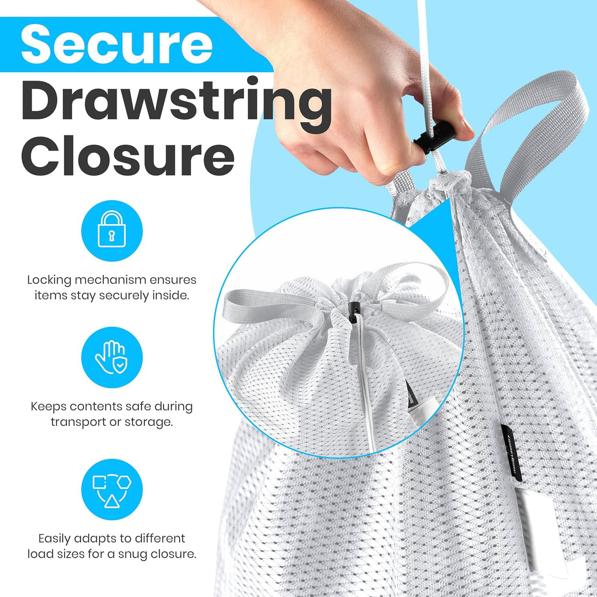 Mesh Laundry Bags 24 x 36 In, 2-Pack - Handy Laundry Heavy Duty Net Bag