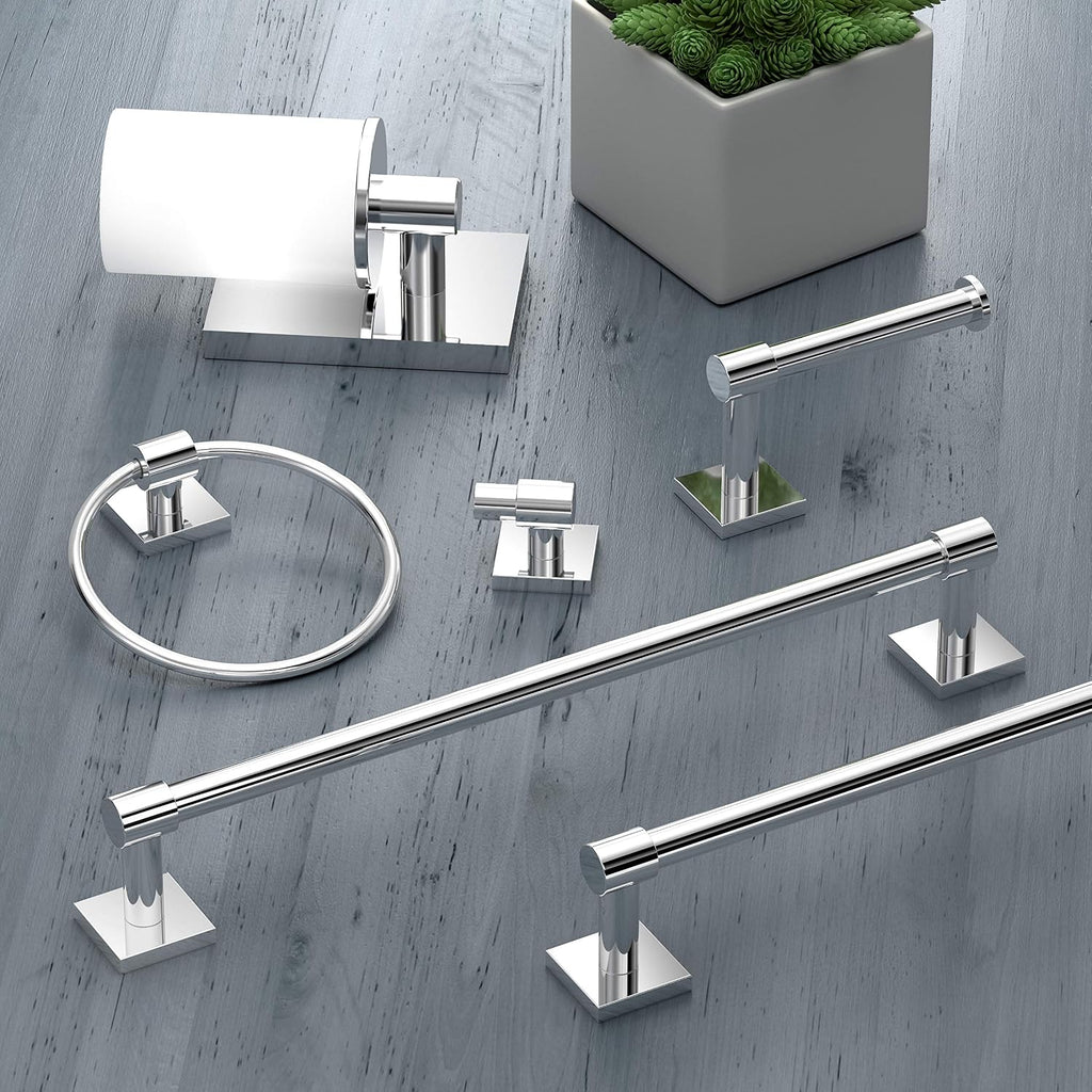 Gatco 4050 Elevate 24" Towel Bar, Chrome