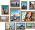 Vittanly 10 Pack Picture Frames Collage Wall Decor, Grayish Brown