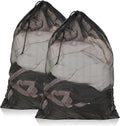 2 Pack Mesh Laundry Bags 23x34 Inch Drawstring Locking for Travel Home