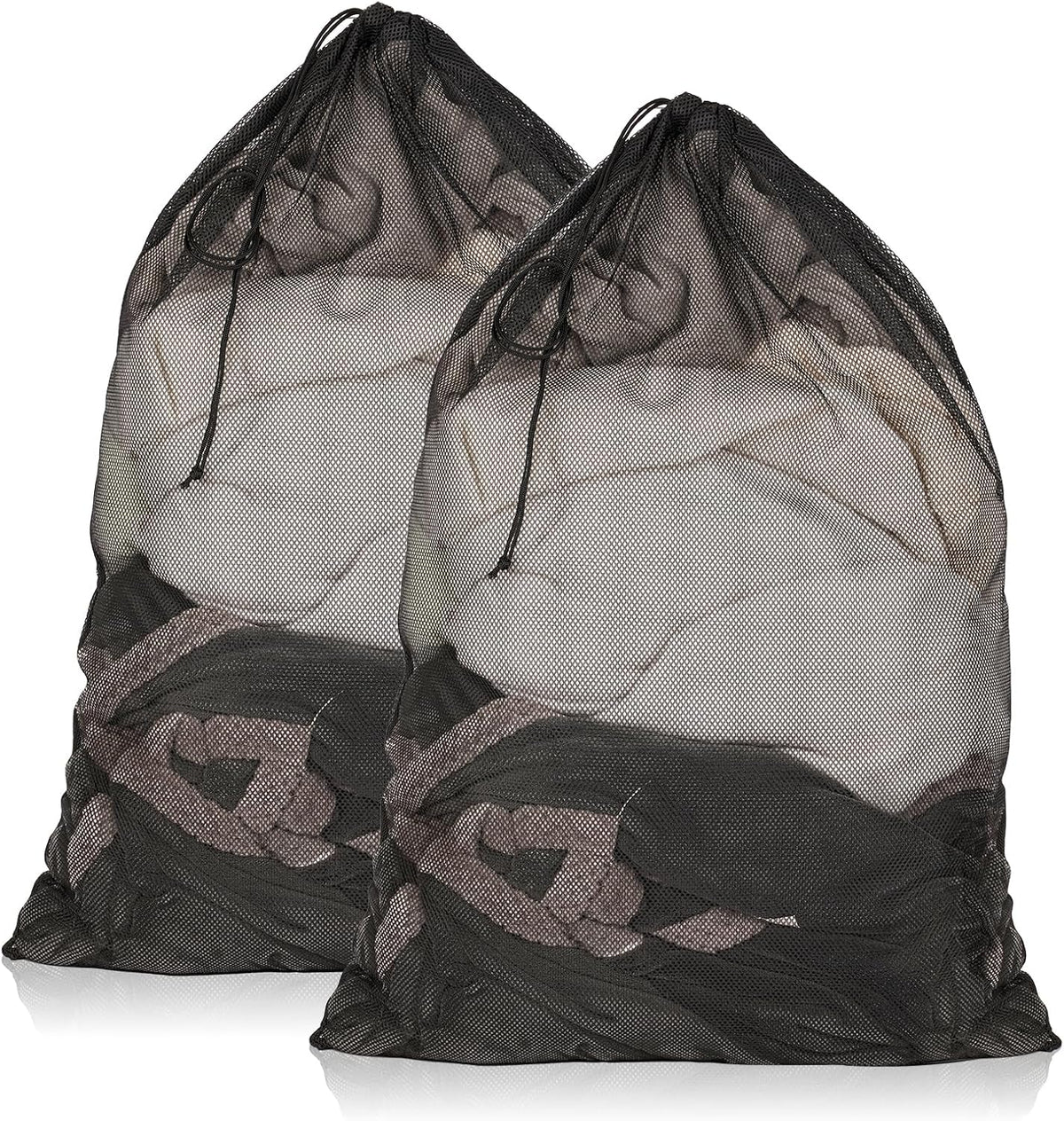 2 Pack Mesh Laundry Bags 23x34 Inch Drawstring Locking for Travel Home
