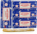Satya Nag Champa Incense Sticks Bangalore- 250gm x 4 Pack (1000gm) Bundle Natural Hand Rolled Non-Toxic Nagchampa BNG Insense Set with Raajsee Insence Stick Holder for Meditation, Yoga & Joss Sticks