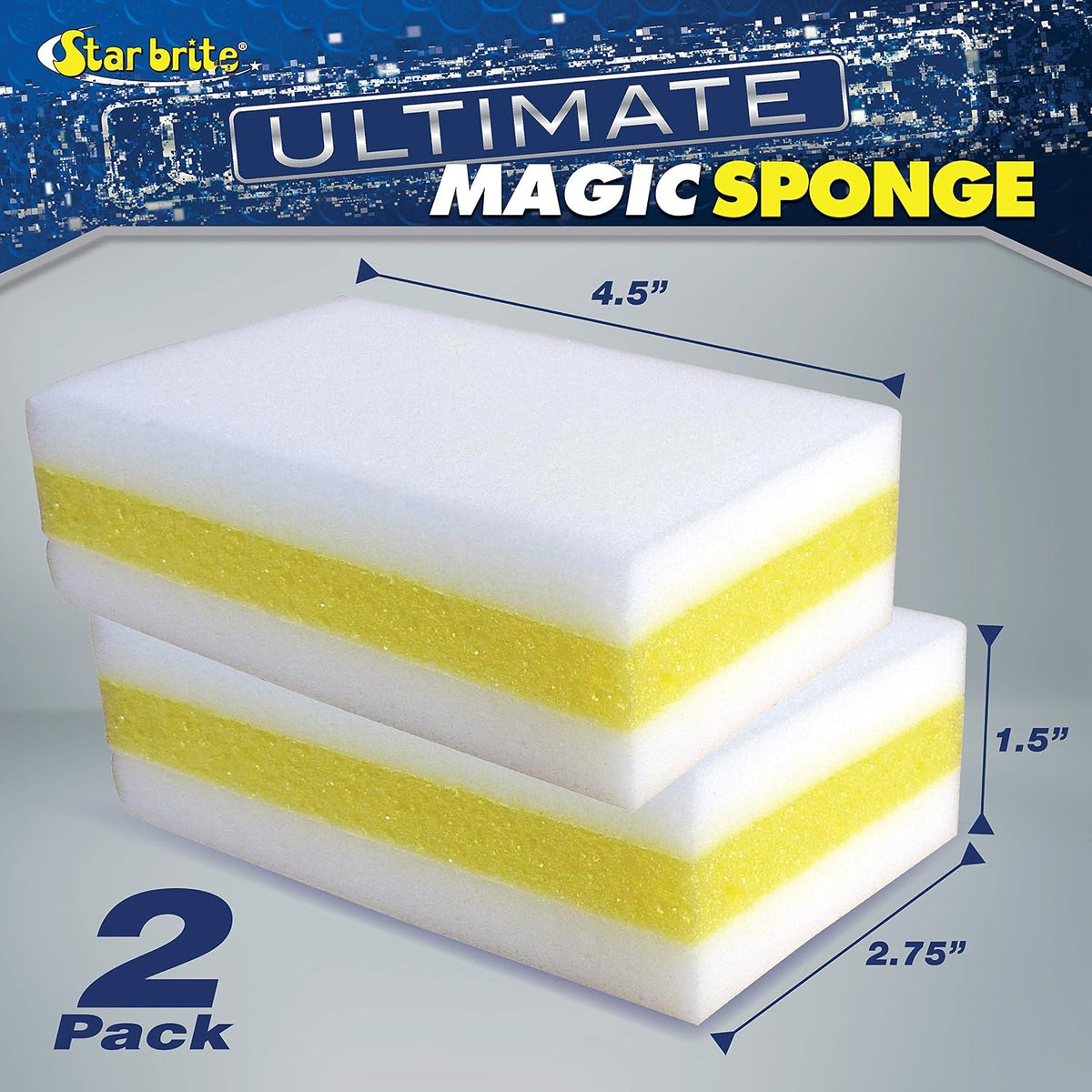 STAR BRITE Ultimate Magic Sponge, Boat Scuff & Stain Eraser