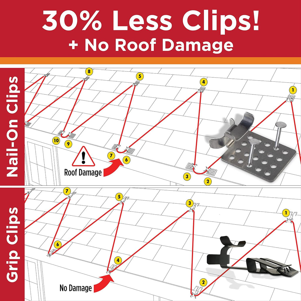Roof Clips for Roof Heat Cable Installation (.625-25 Pack)