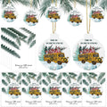 5 Sets Christmas Bus Driver Gifts Scented Ornaments with Gift Cards